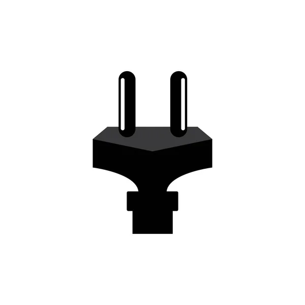 Spina Elettrica Progettazione Vettoriale Ilustrazione Icona Logo Templat — Vettoriale Stock