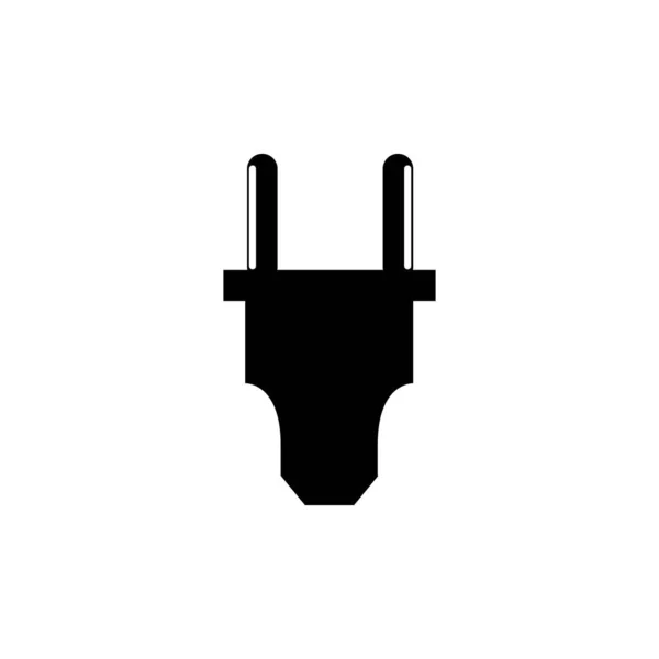 Spina Elettrica Progettazione Vettoriale Ilustrazione Icona Logo Templat — Vettoriale Stock