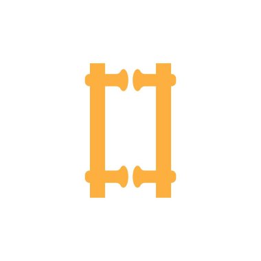 kapı kolu vektör ilüstrasyon simgesi logo temposu