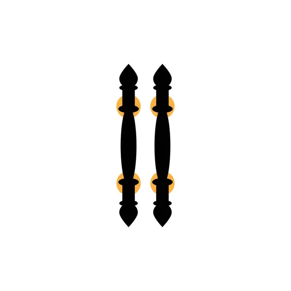 Дверна Ручка Векторний Дизайн Піктограма Логотип Темпла — стоковий вектор