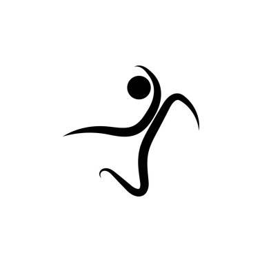 Sağlıklı insanlar logo ikonu tasarım ilüstrasyon şablonu