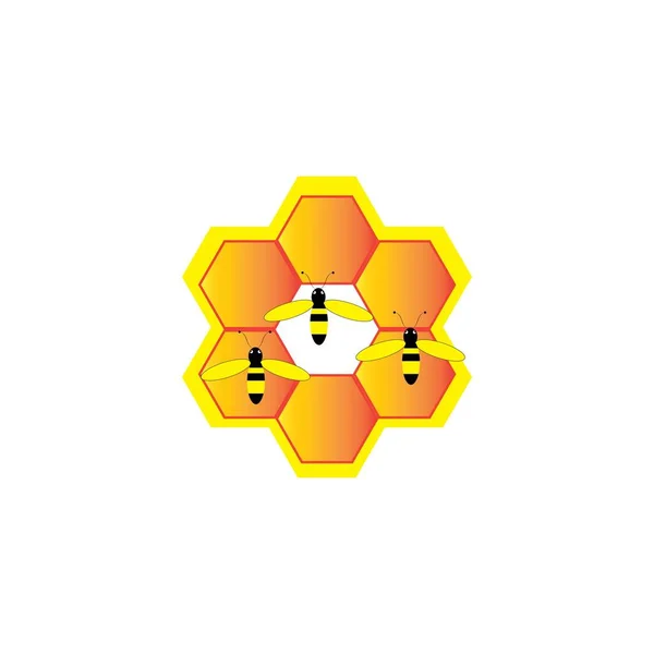 Медовий Вектор Ілюстрація Дизайн Значок Логотипу Темпла — стоковий вектор
