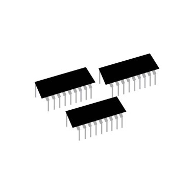 elektronik ilüstrasyon simgesi logo tasarım şablonu