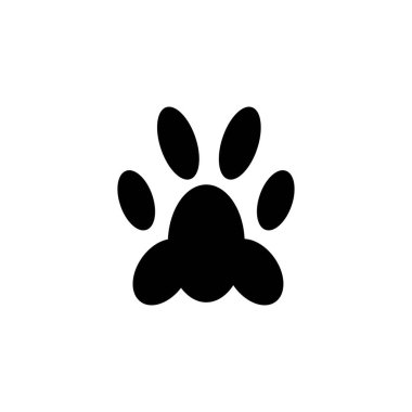 kedi patisi yazdırma vektör logo tasarımı ilüstrasyon simgesi templa