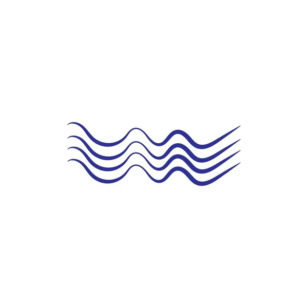 Símbolo Ola Agua Icono Logo Plantilla Vecto — Archivo Imágenes Vectoriales