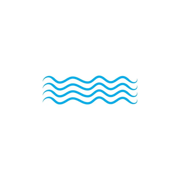 Símbolo Ola Agua Icono Logo Plantilla Vecto — Archivo Imágenes Vectoriales