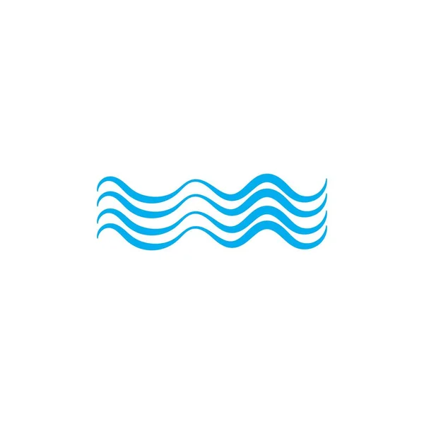 Símbolo Ola Agua Icono Logo Plantilla Vecto — Archivo Imágenes Vectoriales