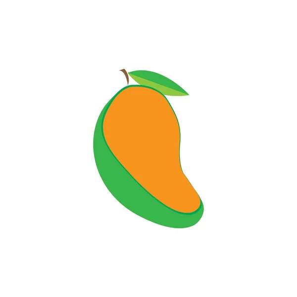 Plantilla Vector Diseño Plano Logo Mango — Vector de stock