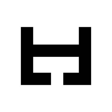 L H logo adı tasarımı ilüstrasyon vektör şablonu