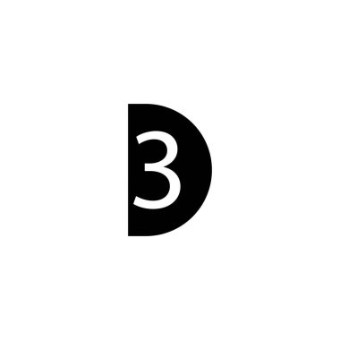 3 boyutlu logo tasarımı vektör ilüstrasyon şablonu