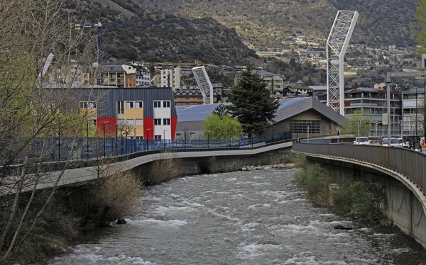 Pohled Andorra Vella Hlavního Města Andorry — Stock fotografie