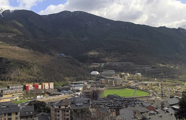 Utsikt Över Andorra Vella Huvudstad Andorra — Stockfoto