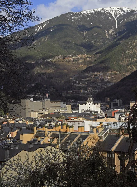 Vista Andorra Vella Capital Andorra — Foto de Stock