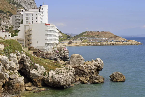 Die Küste Des Britischen Territoriums Gibraltar Befindet Sich Auf Der — Stockfoto