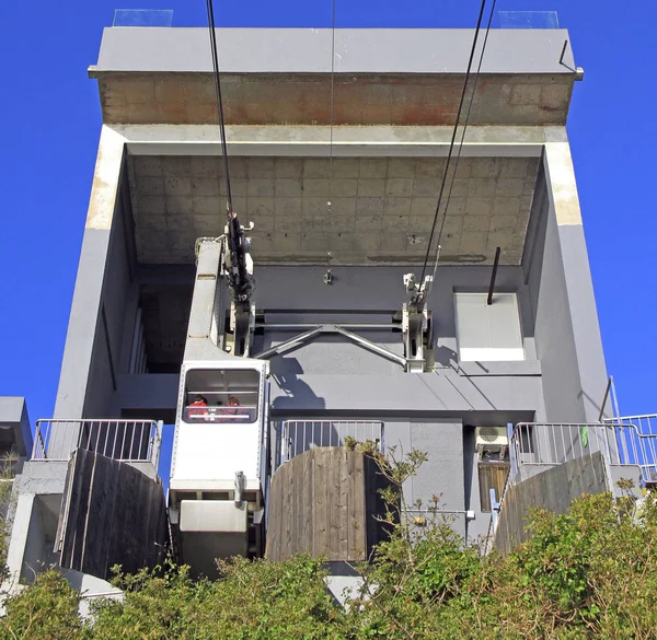 Gibraltar Grã Bretanha Maio 2015 Teleférico Rocha Gibraltar — Fotografia de Stock