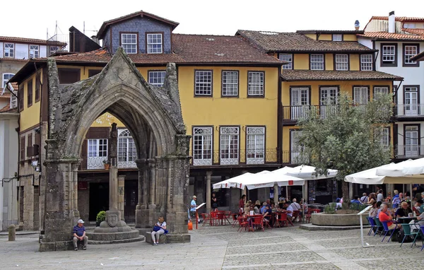 Guimarães Portugal Maio 2018 Vista Praça Oliveira Cidade Velha Guimarães — Fotografia de Stock