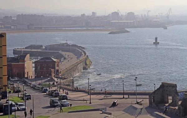 Gijon Spain May 2018 Coastline City Gijon Located North Spain — Stock Photo, Image