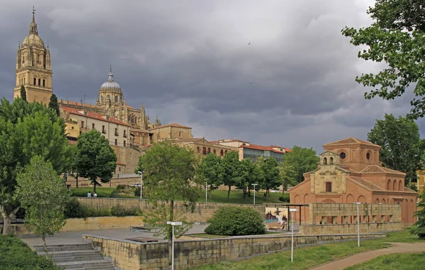 Cityscape Salamanca Spanya Yeni Şehir Katedrali Manzaralı — Stok fotoğraf