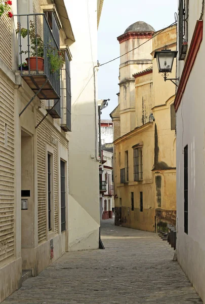 Rua Estreita Cidade Velha Sevilha Espanha — Fotografia de Stock