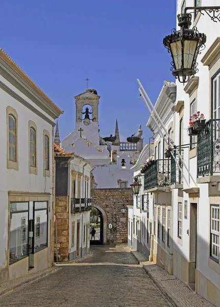 Vista Del Casco Antiguo Ciudad Portuguesa Faro — Foto de Stock