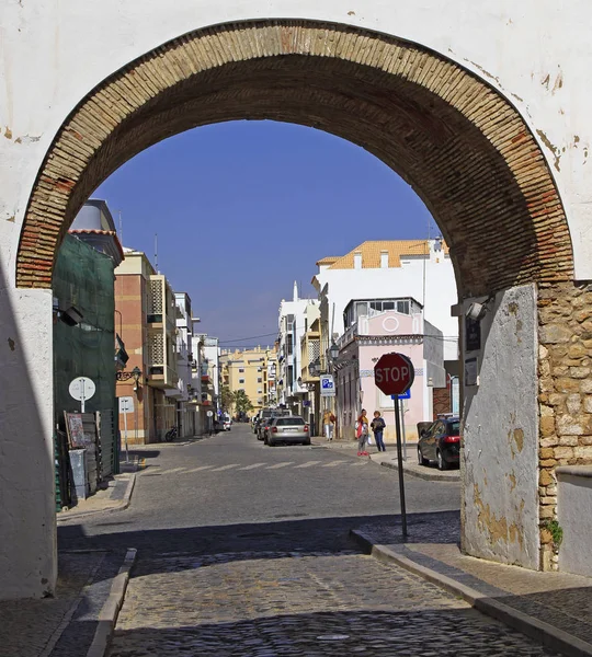 Faro Portugal May 2018 People Walking Old Town Portuguese City — Stock Photo, Image