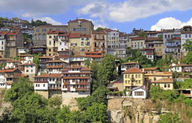 Şehir Bulgaristan'ın Veliko Tarnovo cityscape