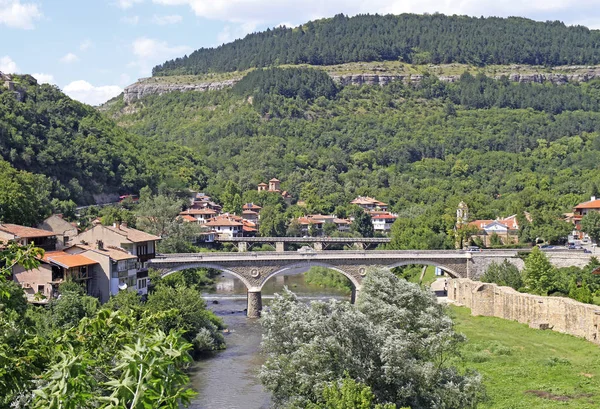 Pontes Sobre Rio Yantra Veliko Tarnovo Bulgária — Fotografia de Stock