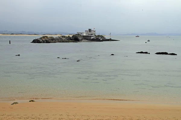 Uma Pequena Ilha Cidade Santander Espanha — Fotografia de Stock