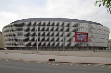Bilbao, İspanya - 26 Mayıs 2018: Görünümünü San Mames futbol stadyumu Bilbao, İspanya