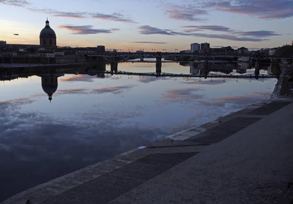 the riverside of river Garonne in french city Toulouse