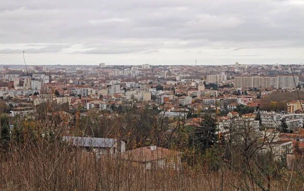 the cityscape of the french city Toulouse in december