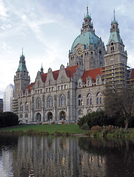 Edificio Del Nuevo Ayuntamiento Hannover Alemania — Foto de Stock