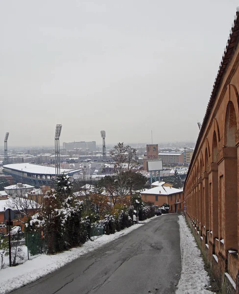 Bologna Italië December 2018 San Luca Arcade Bologna Langste Veranda — Stockfoto