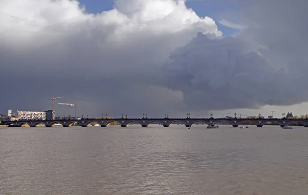 Pont Pierre Staré Kamenné Most Bordeaux Francii — Stock fotografie