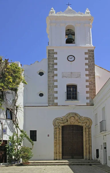 Tarifa Cádiz Mayo 2018 Campanario Blanco Ciudad Española Tarifa — Foto de Stock