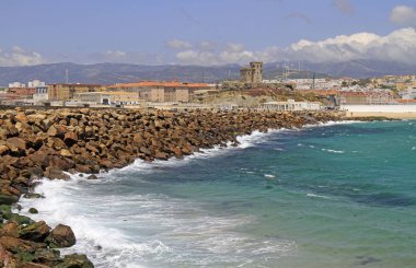 manzara manzara Seaside İspanyol şehrin Tarifa