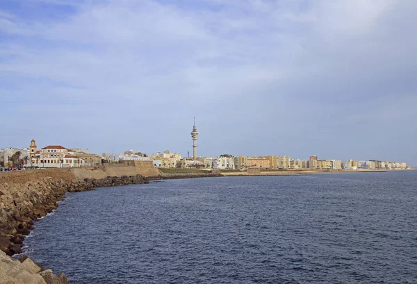 The coastline of city Cadiz in Spain — Stock Photo, Image