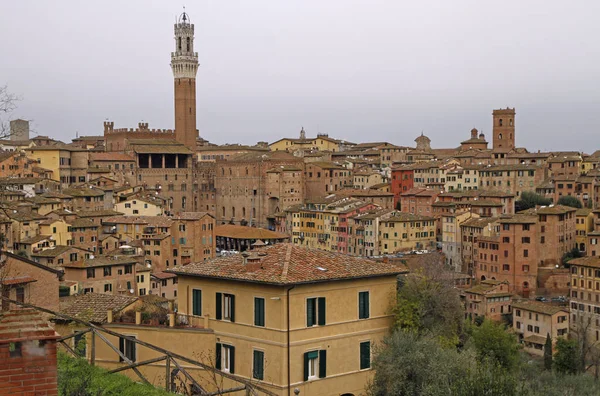 Das Stadtbild Der Italienischen Stadt Siena Der Toskana — Stockfoto