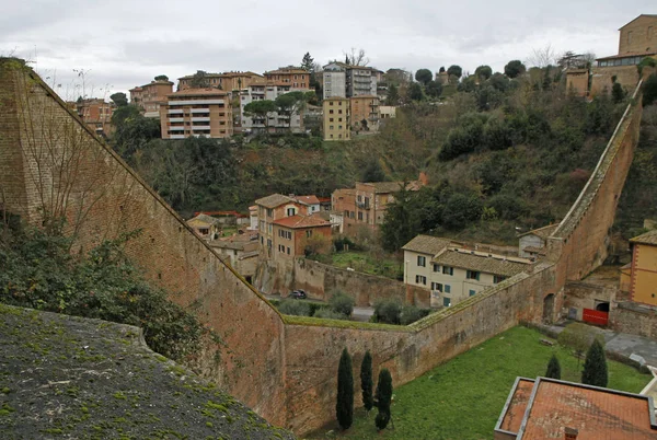 the cityscape of italian city Siena in region Tuscany