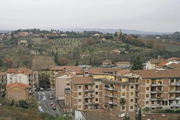 Talyan Şehri Siena Bölgesinde Tuscany Cityscape — Stok fotoğraf