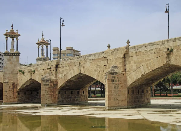 Puente Aragon Jest Most Nad Turia Ogród Walencji Hiszpania — Zdjęcie stockowe