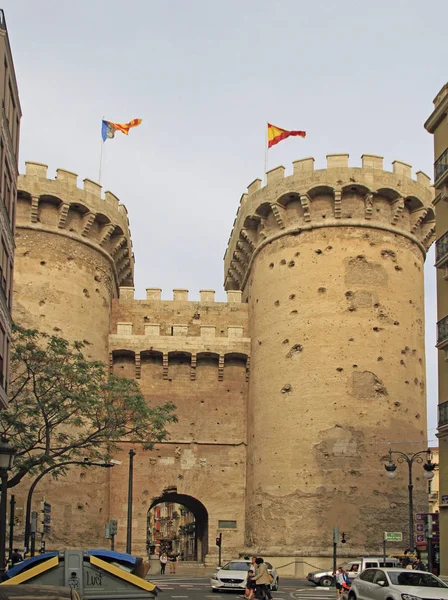 Valencia Spanya Nisan 2018 Towers Quart Spanyol Şehrin Valencia — Stok fotoğraf