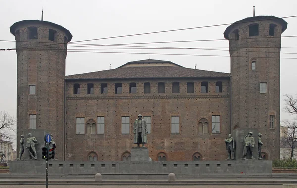 Palazzo Madama na Piazza Castello w Turyn, Włochy — Zdjęcie stockowe