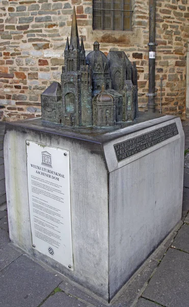 Modelo de la catedral de Aquisgrán, patrimonio de la humanidad — Foto de Stock