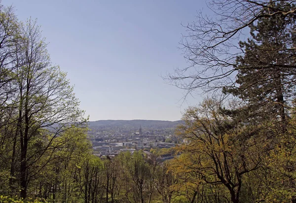 Pohled na Aachen City z kopce Lousberg — Stock fotografie