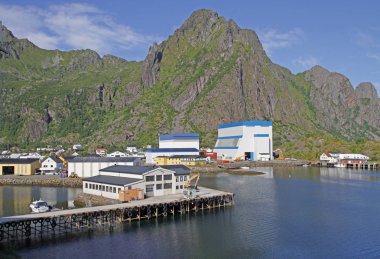 Svolvaer de sahil panoramik görünümü