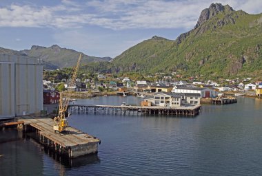 Svolvaer de sahil panoramik görünümü