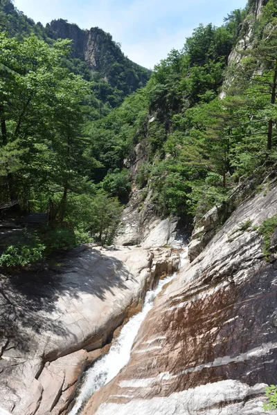 Cascada Más Larga Corriente Superior Jun 2019 Parque Nacional Seoraksan —  Fotos de Stock