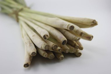 Beyaz arka planda taze limon otu.