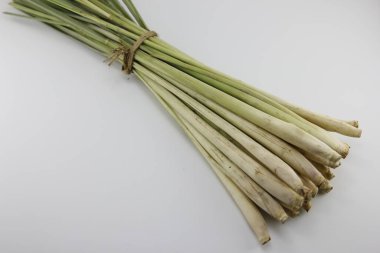 Beyaz arka planda taze limon otu.